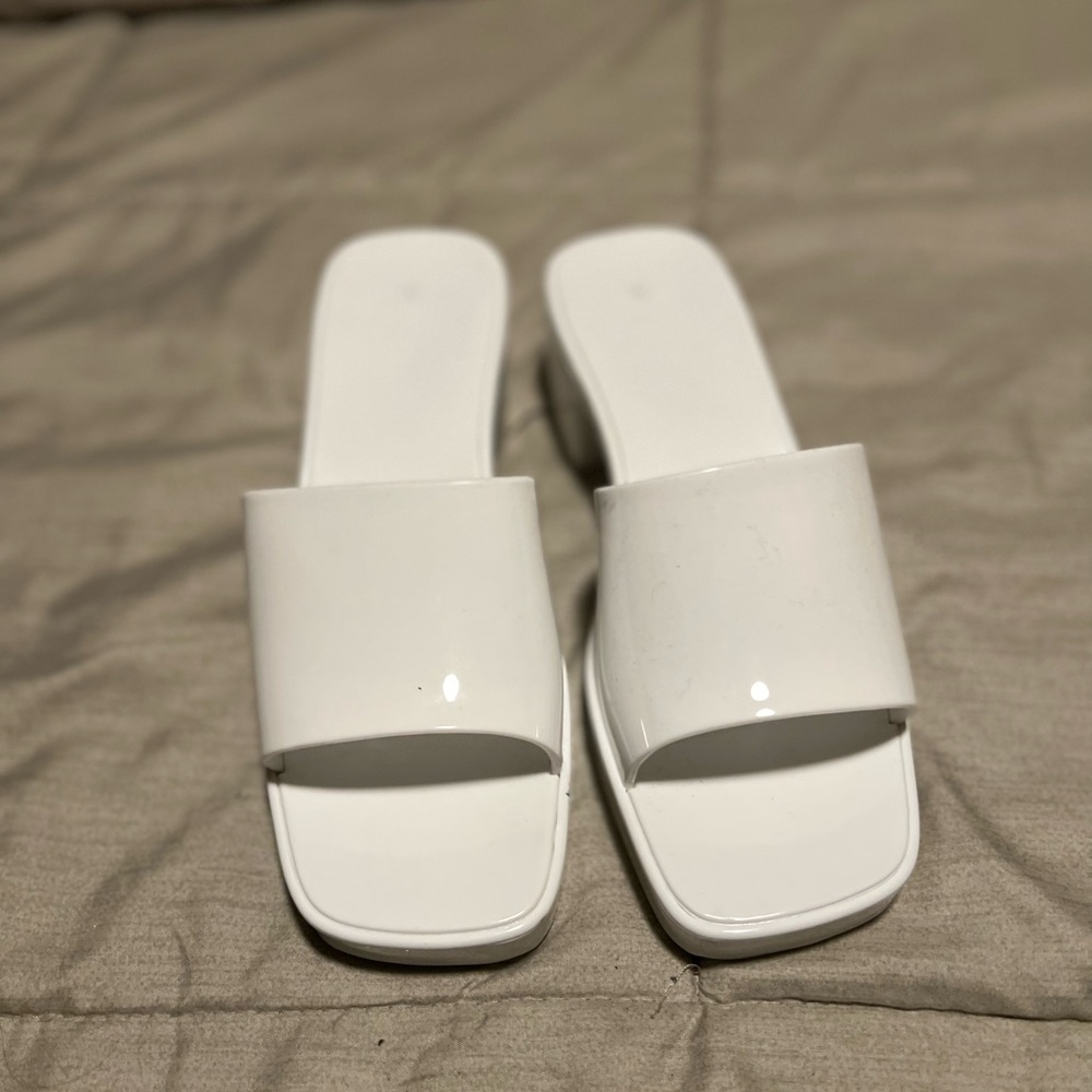 Nasty Gal Jelly FlatForm Mule Sandals